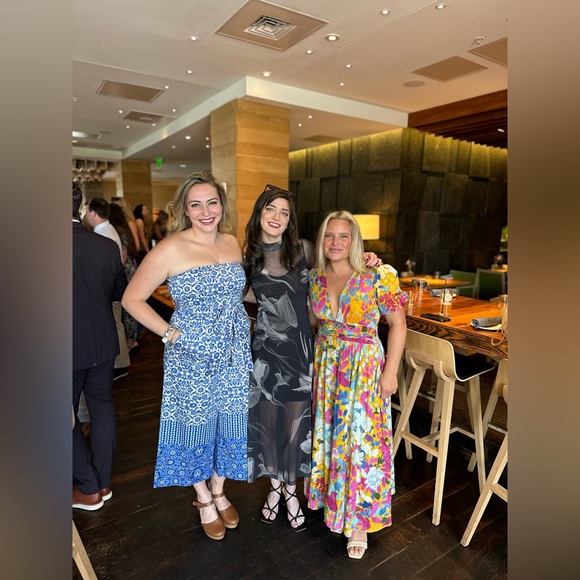 SOLD- Anthropologie The Catalina Button- Front V-Neck Dress - Picture 6 of 10